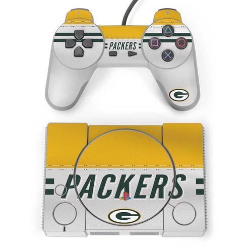 NFL Green Bay Packers White Striped PlayStation Classic Bundle Skin